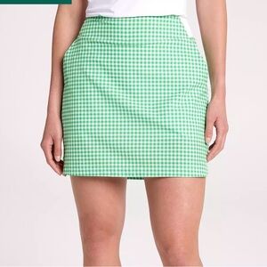 Walter Hagen Women’s Performance 11 Golf Skort Green Gingham Size Large NWT